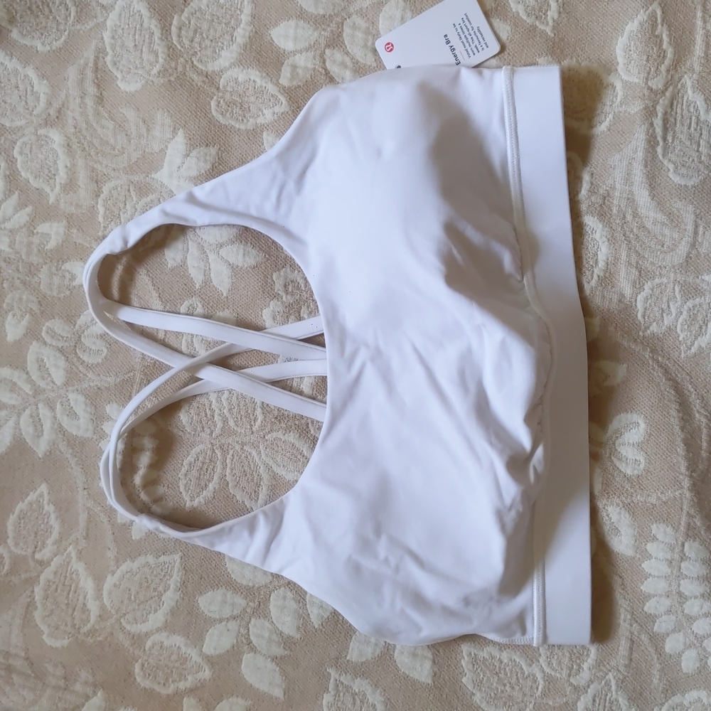 Lululemon Energy bra, size 8,B/C cup, white, bnwt